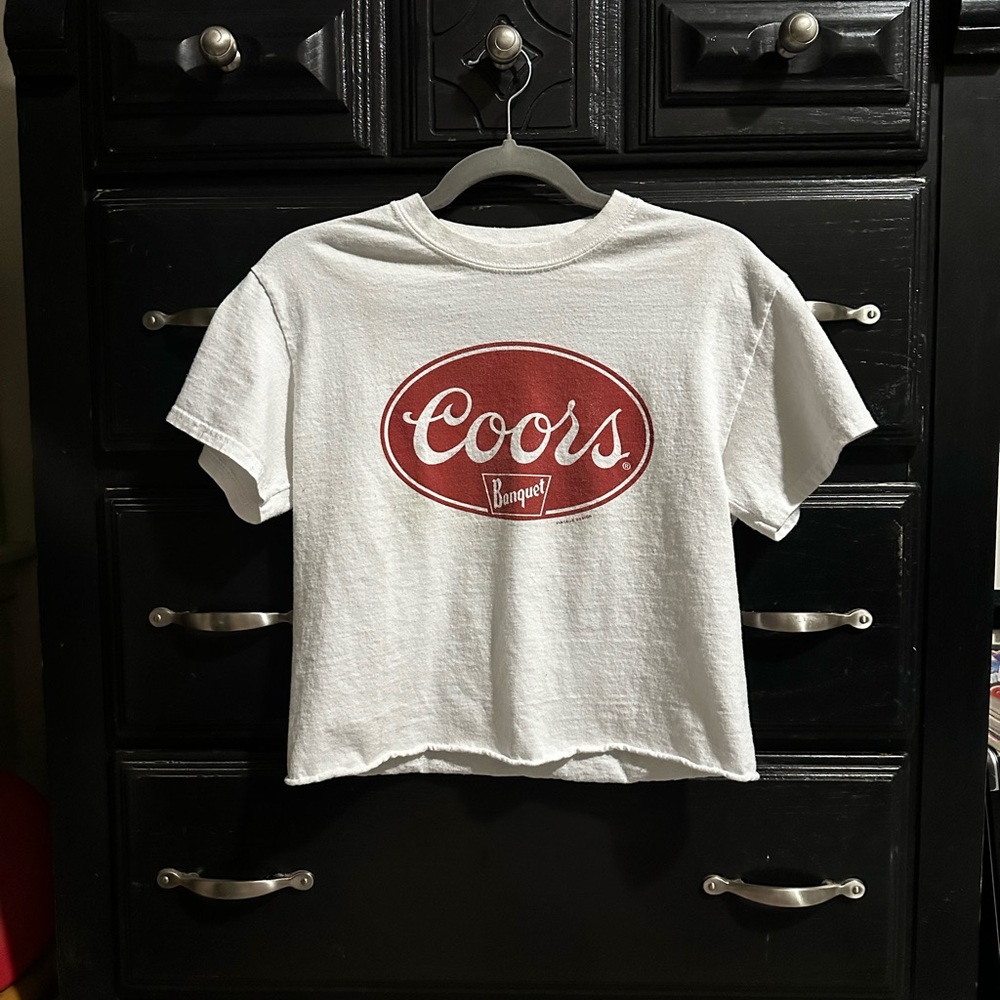 Coors Banquet White Crop Top